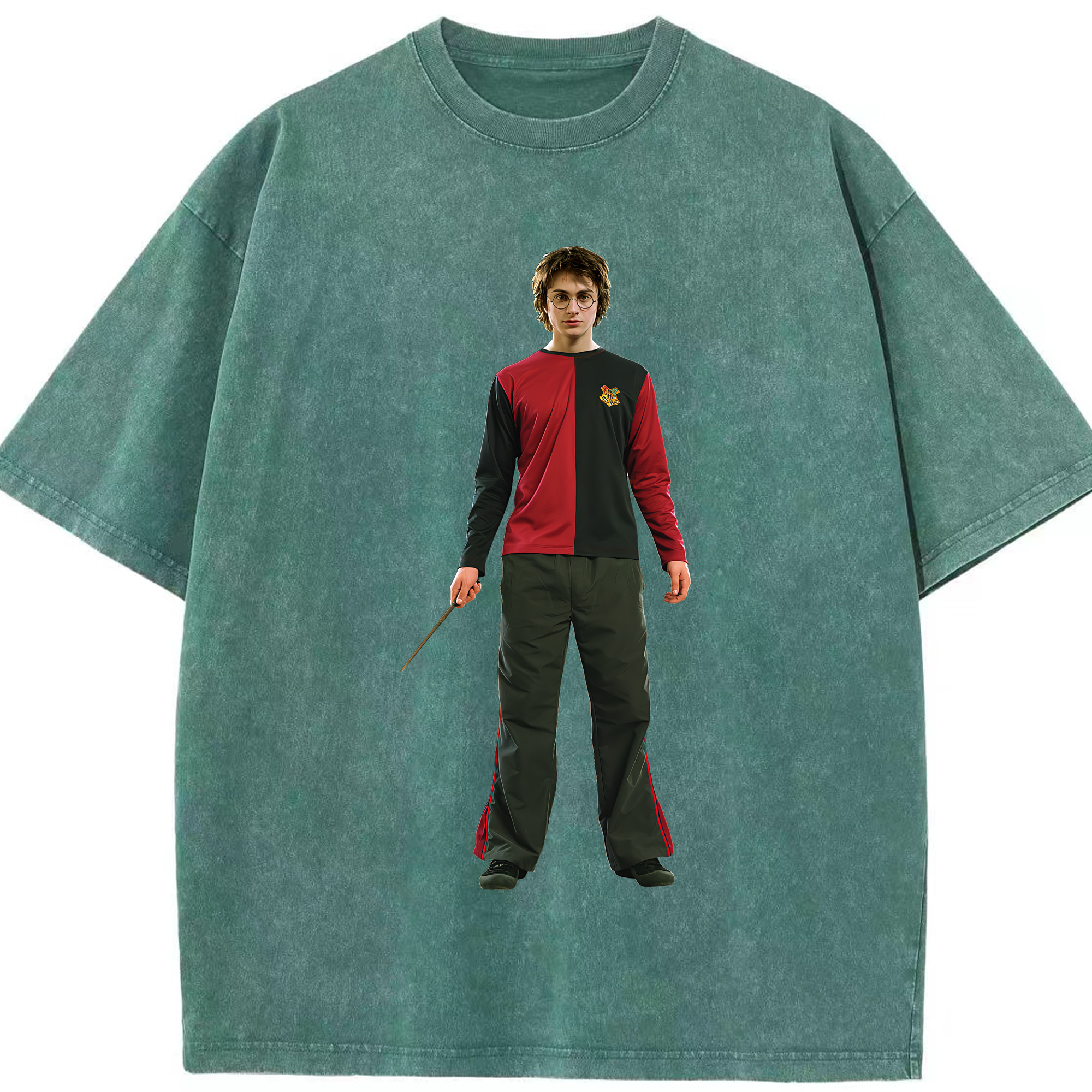 （画像用） Harry Potter ハリー・ポッターシリーズ 綿100% ヴィンテージ風 半袖Tシャツ（フロントプリント）